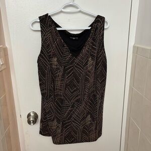 Women’s Retro Coin Metallic Glitter Sleeveless Top (Fits M-Xl) Y2K